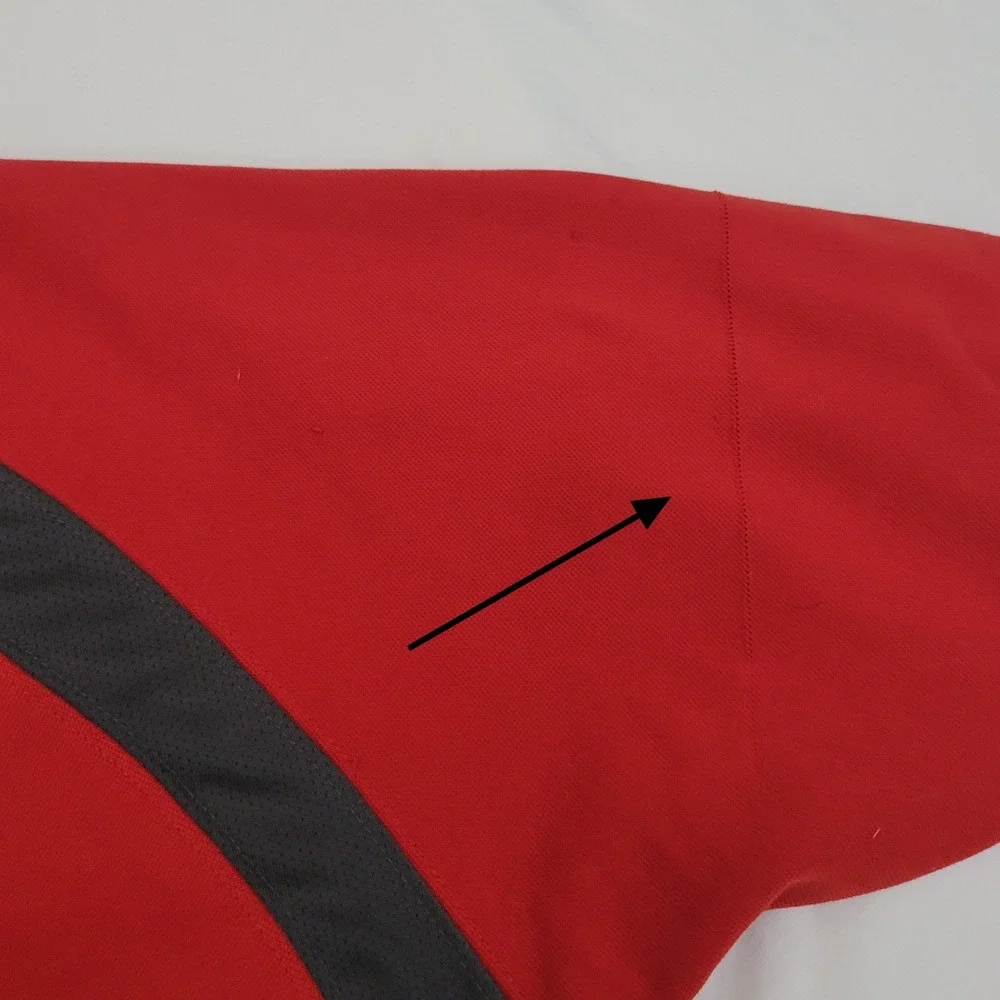 Mens M‎ The North Face VaporWick T-Shirt Red Gray Athletic Performance Quick Dry